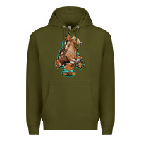 Army Green arrowhead horse, Premium Hoodie - RanaPortraitStore