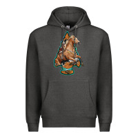 Charcoal Heather arrowhead horse, Premium Hoodie - RanaPortraitStore