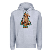 Heather Grey arrowhead horse, Premium Hoodie - RanaPortraitStore