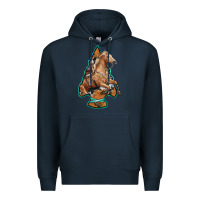 Navy arrowhead horse, Premium Hoodie - RanaPortraitStore
