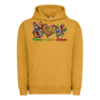 Pigment Peanut Butter peace love autism Urban Hoodie - Zillion Design Studio