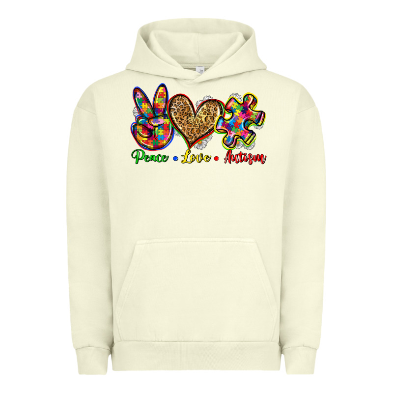 Peace Love Autism Urban Hoodie by Zillion Design Studio | Teevron