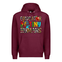 Burgundy educator of tiny humans Premium Hoodie - Zillion Design Studio