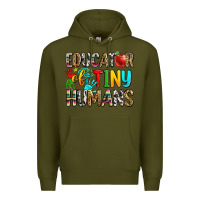 Army Green educator of tiny humans Premium Hoodie - Zillion Design Studio