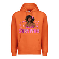 Carrot I Am a Survivor Breast Cancer with Afro Woman Premium Hoodie - texasbilliewilder