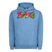 Pigment Pebble Blue love autism Urban Hoodie - Zillion Design Studio