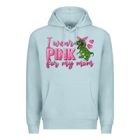 Blue Mist I Wear Pink For My Mom Premium Hoodie - texasbilliewilder