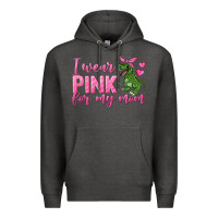 Charcoal Heather I Wear Pink For My Mom Premium Hoodie - texasbilliewilder