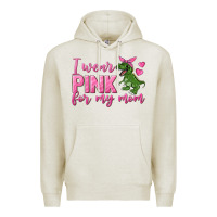 Oatmeal Heather I Wear Pink For My Mom Premium Hoodie - texasbilliewilder