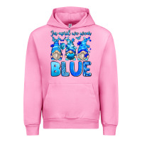 Fuchsia Pink in april we wear blue autism gnomes Urban Hoodie - Zillion Design Studio