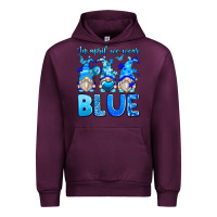 Mauve Wine in april we wear blue autism gnomes Urban Hoodie - Zillion Design Studio