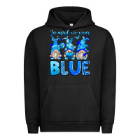 Pigment Black in april we wear blue autism gnomes Urban Hoodie - Zillion Design Studio