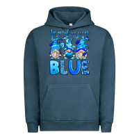 Pigment Midnight Navy in april we wear blue autism gnomes Urban Hoodie - Zillion Design Studio