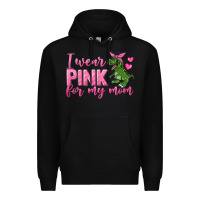 Black I Wear Pink For My Mom Premium Hoodie - texasbilliewilder