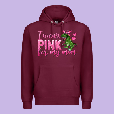 I Wear Pink For My Mom Premium Hoodie Designed By Texasbilliewilder
