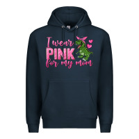 Navy I Wear Pink For My Mom Premium Hoodie - texasbilliewilder