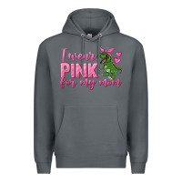 Rock I Wear Pink For My Mom Premium Hoodie - texasbilliewilder