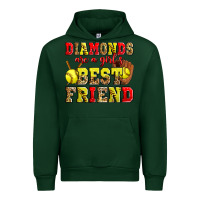 Forest Green diamonds are a girl's best friend softball Urban Hoodie - Zillion Design Studio