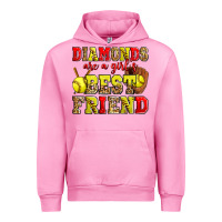 Fuchsia Pink diamonds are a girl's best friend softball Urban Hoodie - Zillion Design Studio