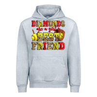 Heather Grey diamonds are a girl's best friend softball Urban Hoodie - Zillion Design Studio