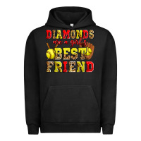 Pigment Black diamonds are a girl's best friend softball Urban Hoodie - Zillion Design Studio