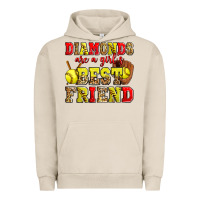 Pigment French Oak diamonds are a girl's best friend softball Urban Hoodie - Zillion Design Studio