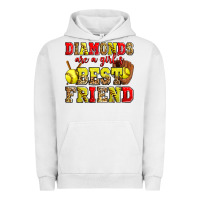 Pigment Lunar Rock diamonds are a girl's best friend softball Urban Hoodie - Zillion Design Studio