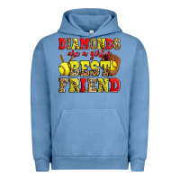 Pigment Pebble Blue diamonds are a girl's best friend softball Urban Hoodie - Zillion Design Studio