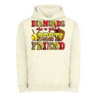 Pigment Pistachio diamonds are a girl's best friend softball Urban Hoodie - Zillion Design Studio