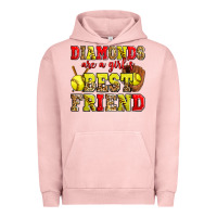 Pigment Salmon diamonds are a girl's best friend softball Urban Hoodie - Zillion Design Studio