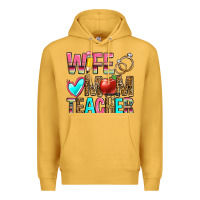 Mustard wife mom teacher Premium Hoodie - Zillion Design Studio