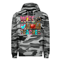 Slate Camo wife mom teacher Premium Hoodie - Zillion Design Studio
