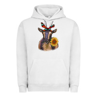 Pigment Lunar Rock sunflower aztec ribbon goat Urban Hoodie - RanaPortraitStore