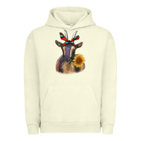 Pigment Pistachio sunflower aztec ribbon goat Urban Hoodie - RanaPortraitStore