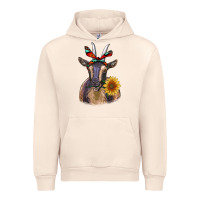 Sandshell sunflower aztec ribbon goat Urban Hoodie - RanaPortraitStore