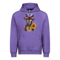 Tulip sunflower aztec ribbon goat Urban Hoodie - RanaPortraitStore