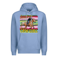 Colony Blue in a world full of princesses be a cowgirl Premium Hoodie - RanaPortraitStore