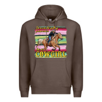 Coffee in a world full of princesses be a cowgirl Premium Hoodie - RanaPortraitStore