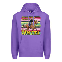 Purple in a world full of princesses be a cowgirl Premium Hoodie - RanaPortraitStore