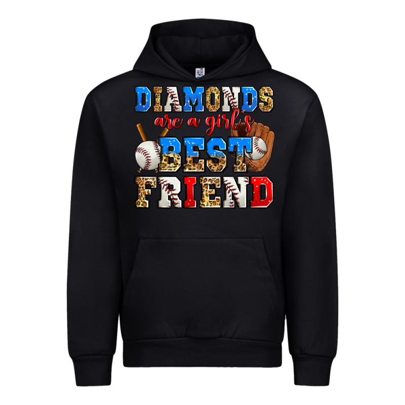 Diamonds Are A Girl's Best Friend Baseball Urban Hoodie by Zillion Design Studio | Teevron