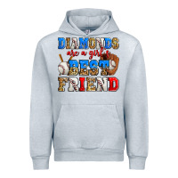 Heather Grey diamonds are a girl's best friend baseball Urban Hoodie - Zillion Design Studio