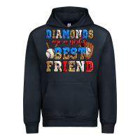 Navy diamonds are a girl's best friend baseball Urban Hoodie - Zillion Design Studio