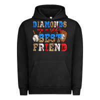 Pigment Black diamonds are a girl's best friend baseball Urban Hoodie - Zillion Design Studio