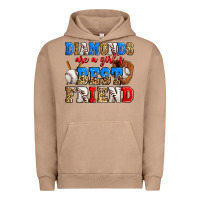 Pigment Burro diamonds are a girl's best friend baseball Urban Hoodie - Zillion Design Studio