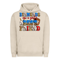 Pigment French Oak diamonds are a girl's best friend baseball Urban Hoodie - Zillion Design Studio