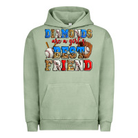 Pigment Oil Green diamonds are a girl's best friend baseball Urban Hoodie - Zillion Design Studio
