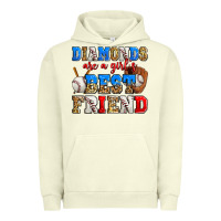 Pigment Pistachio diamonds are a girl's best friend baseball Urban Hoodie - Zillion Design Studio