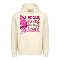 Sandshell I Wear Pink For My Mama with Butterfly Premium Hoodie - texasbilliewilder