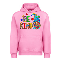 Fuchsia Pink be kind autism gnome Urban Hoodie - Zillion Design Studio