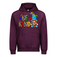 Mauve Wine be kind autism gnome Urban Hoodie - Zillion Design Studio